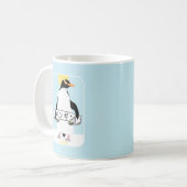Mug Écriture en pingouin japonais qui lit pingouin (Devant gauche)