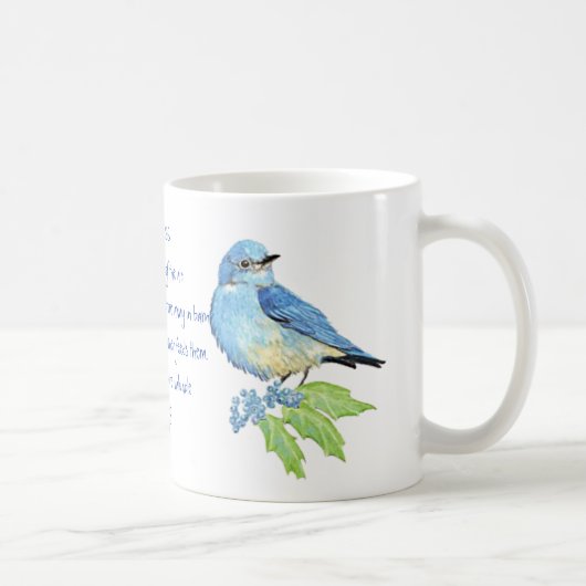 Mug Écriture Encourageante Matthieu 6:26, Oiseaux (Droite)
