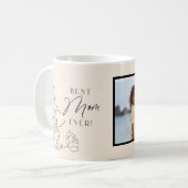Mug Écriture Florale à Ligne Minimale (Devant gauche)