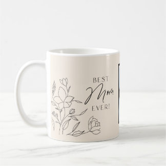 Mug Écriture Florale à Ligne Minimale