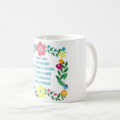 Mug Écriture Florale Psaume 106:1 (Devant droit)