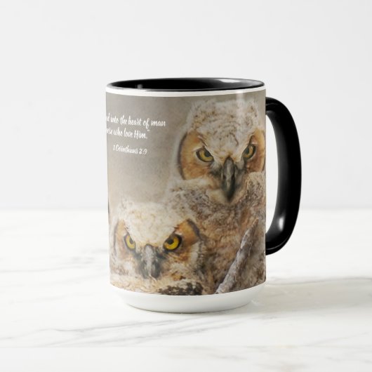Mug Écriture Inspirationnelle des oeillets à grande co (Devant droit)