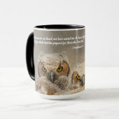 Mug Écriture Inspirationnelle des oeillets à grande co (Devant gauche)