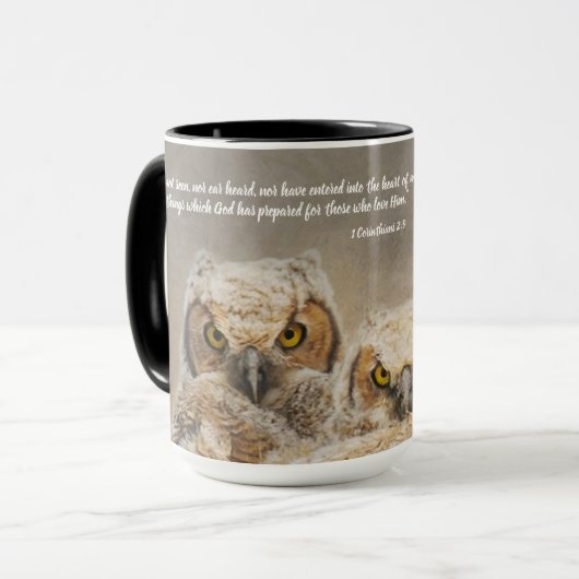 Mug Écriture Inspirationnelle des oeillets à grande co (Devant gauche)