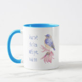 Mug Écriture Inspirationnelle Isaïe 40:10 Bluebird (Gauche)