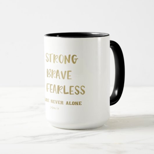 Mug Écriture jamais seule avec des citations (Devant droit)