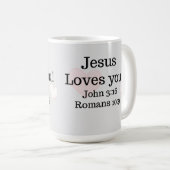 Mug Écriture Jésus Vous Aime (Devant droit)