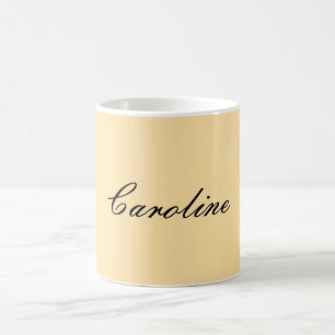 Mug Écriture Manuelle Classique Simple Beige