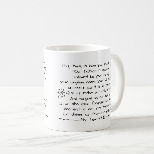 Mug Écriture manuscrite (Devant droit)