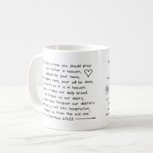 Mug Écriture manuscrite (Devant gauche)