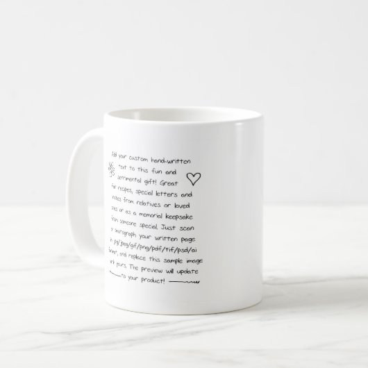 Mug Écriture manuscrite (Devant gauche)