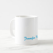 Mug Écriture manuscrite classique minimaliste professi (Devant gauche)