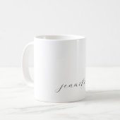Mug Écriture manuscrite classique minimaliste professi (Devant gauche)
