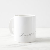 Mug Écriture manuscrite classique minimaliste professi (Devant gauche)