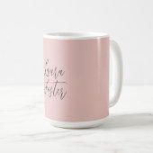 Mug Écriture manuscrite classique Nom élégant Rose Gol (Devant droit)
