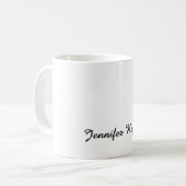 Mug Écriture manuscrite minimaliste classique professi (Devant gauche)