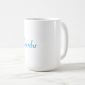 Mug Écriture manuscrite minimaliste professionnelle dé (Devant droit)