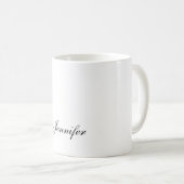 Mug Écriture manuscrite moderne élégante simple profes (Devant droit)