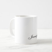 Mug Écriture manuscrite moderne élégante simple profes (Devant gauche)