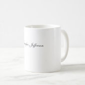 Mug Écriture manuscrite moderne élégante simple profes (Devant droit)