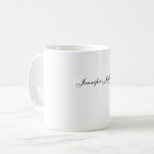 Mug Écriture manuscrite moderne élégante simple profes (Devant gauche)