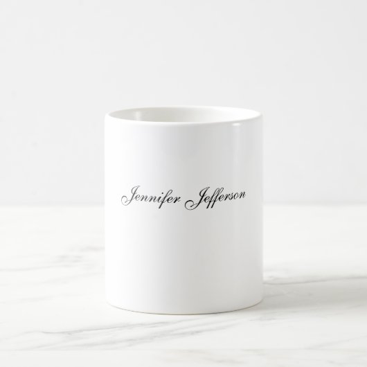 Mug Écriture manuscrite moderne élégante simple profes (Centre)