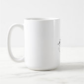Mug Écriture manuscrite moderne monogramme Nom initial (Gauche)