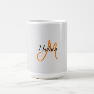 Mug Écriture manuscrite moderne monogramme Nom initial