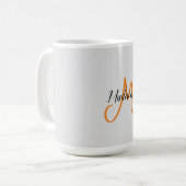 Mug Écriture manuscrite moderne monogramme Nom initial (Devant gauche)