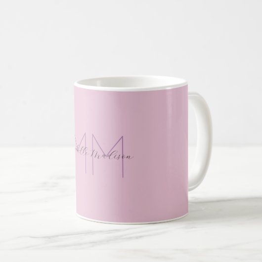 Mug Écriture manuscrite moderne monographie Nom Initia (Devant droit)