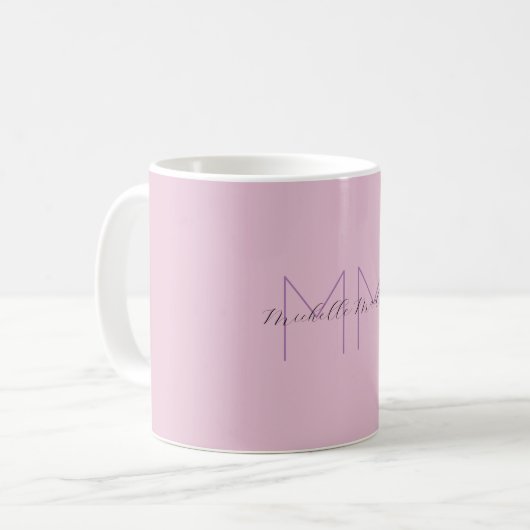 Mug Écriture manuscrite moderne monographie Nom Initia (Devant gauche)