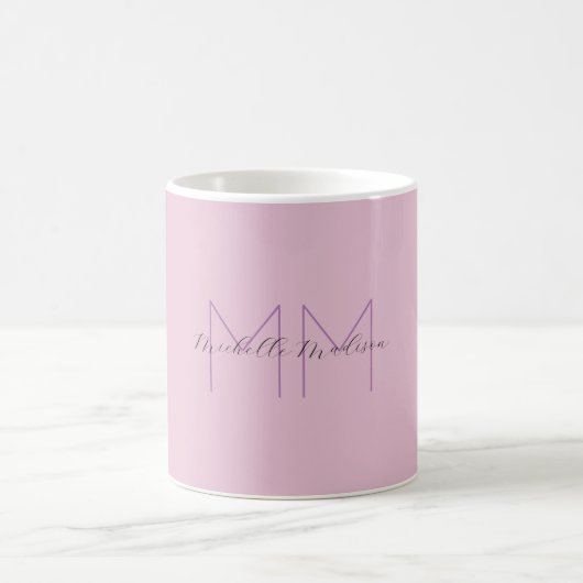 Mug Écriture manuscrite moderne monographie Nom Initia (Centre)