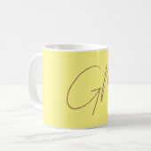 Mug Écriture manuscrite Monogrammes Initiales Professi (Devant gauche)