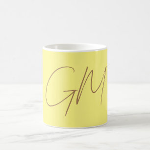 Mug Écriture manuscrite Monogrammes Initiales Professi