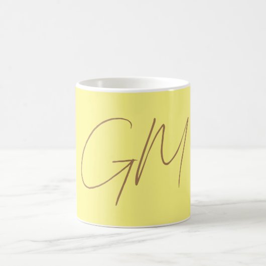 Mug Écriture manuscrite Monogrammes Initiales Professi (Centre)