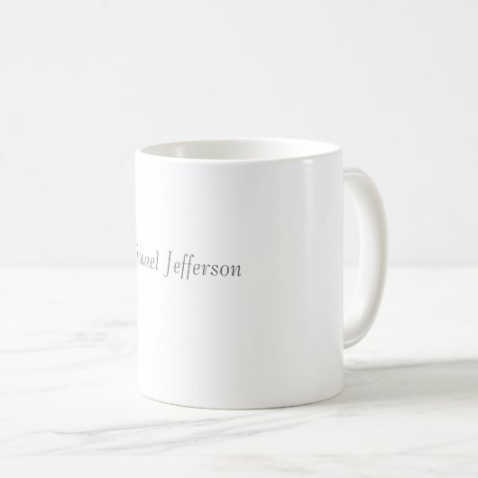 Mug Écriture manuscrite Nom de script Élégant Plaque s (Devant droit)