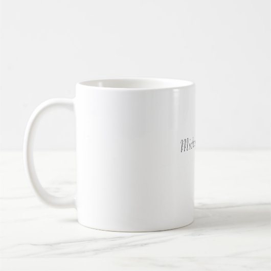 Mug Écriture manuscrite Nom de script Élégant Plaque s (Gauche)