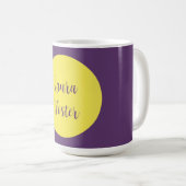 Mug Écriture manuscrite Nom élégant Indigo et couleur  (Devant droit)