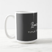 Mug Écriture minimaliste Professionnelle Moderne Gris (Gauche)