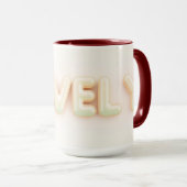 Mug Écriture Moderne Joli Rendu Visuel (Devant droit)