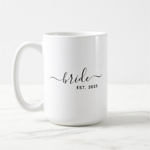 Mug écriture moderne minimaliste Mariée