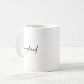 MUG ÉCRITURE NOIRE DÉPOURVUE DE CONTRAINTES (Devant gauche)