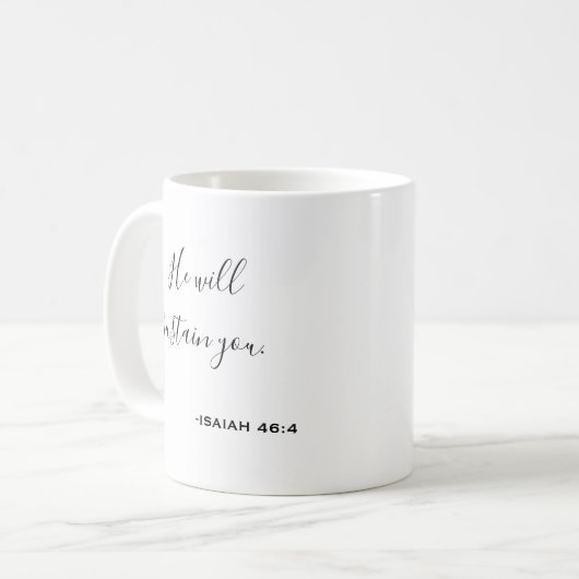 Mug Écriture Personnalisée, Il Vous Conserve (Devant gauche)