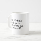 Mug Écriture Phil 4:13 (Devant gauche)