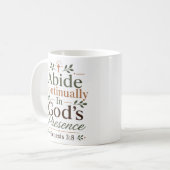 Mug Écriture pour demeurer continuellement dans la pré (Devant gauche)
