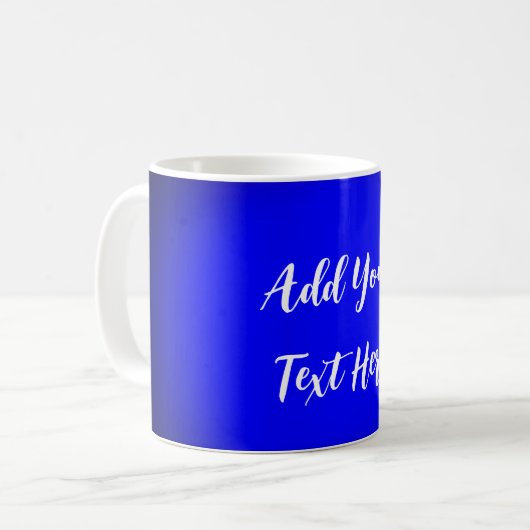 Mug Écriture professionnelle ajouter du texte bleu mod (Devant gauche)