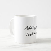Mug Écriture professionnelle ajouter du texte moderne (Devant gauche)