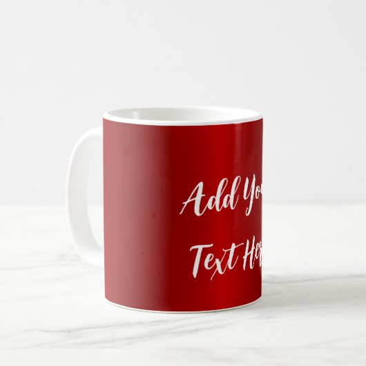 Mug Écriture professionnelle ajouter du texte rouge mo (Devant gauche)
