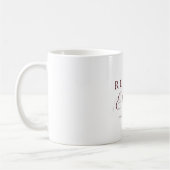 Mug Écriture royale burgundy élégante (Gauche)