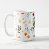 Mug Écriture verte Joyeuse fête des Mères Floral (Gauche)
